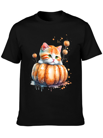 Cute Kitten in Pumpkin Patch T-Shirt