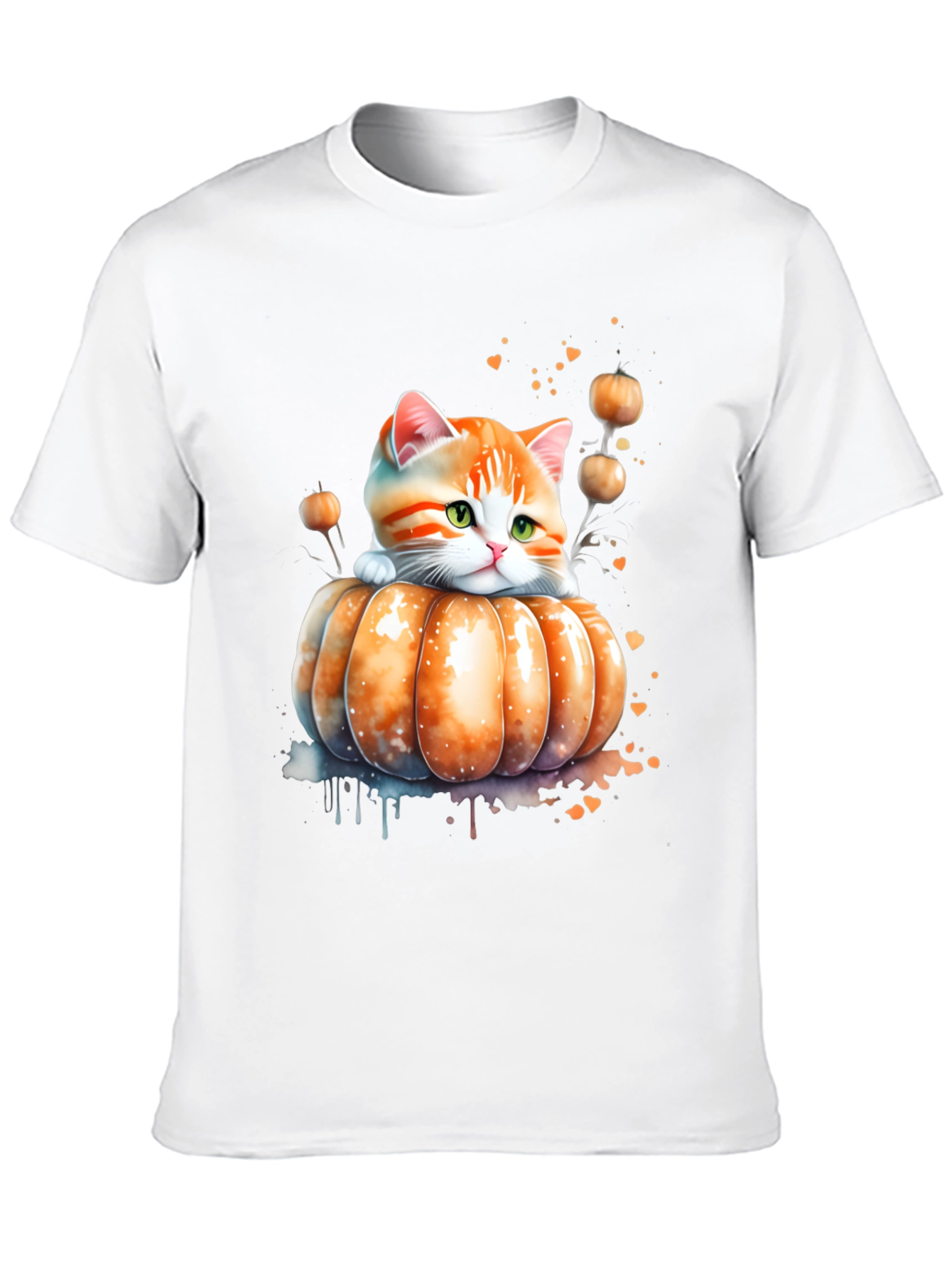 Cute Kitten in Pumpkin Patch T-Shirt
