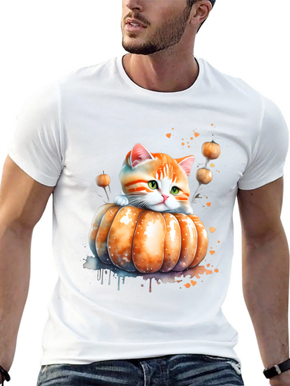 Cute Kitten in Pumpkin Patch T-Shirt
