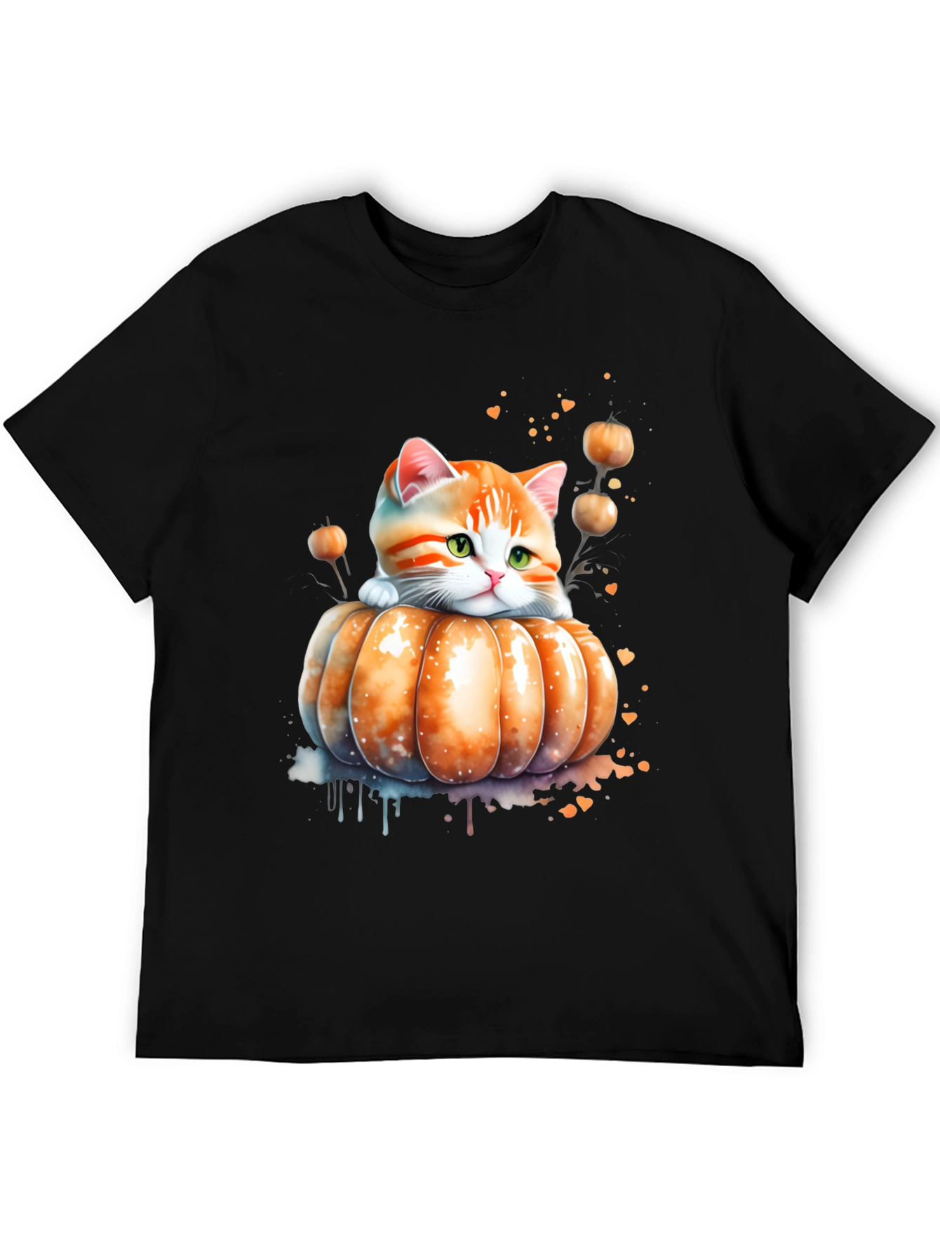 Cute Kitten in Pumpkin Patch T-Shirt