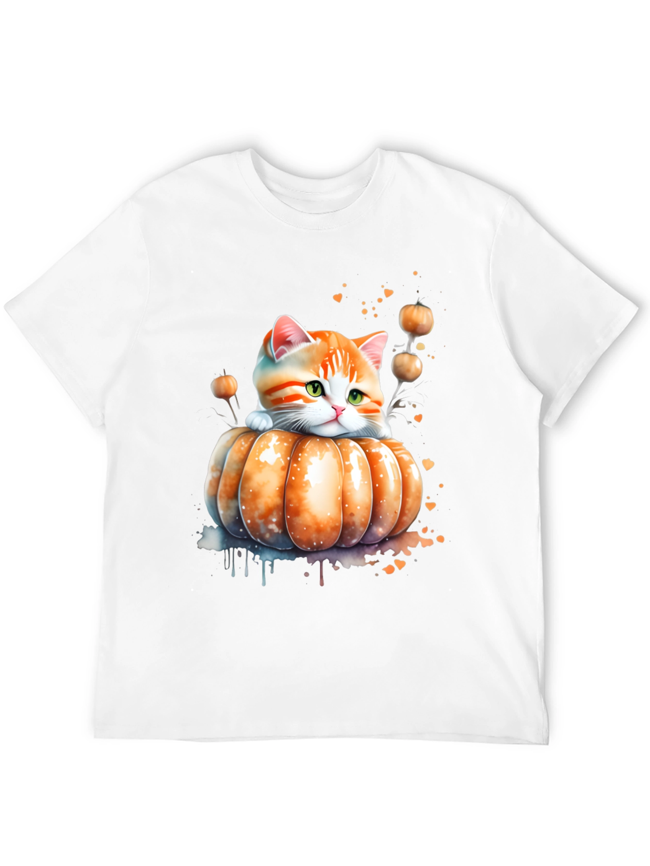 Cute Kitten in Pumpkin Patch T-Shirt