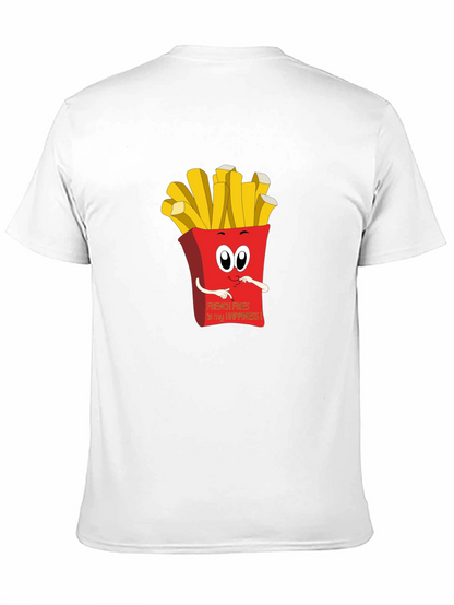 French Fries Happiness Graphic Tee - Black