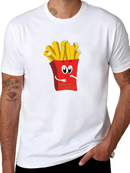French Fries Happiness Graphic Tee - Black