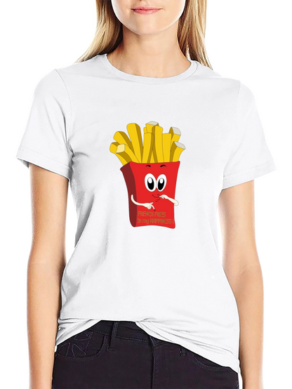 French Fries Happiness Graphic Tee - Black