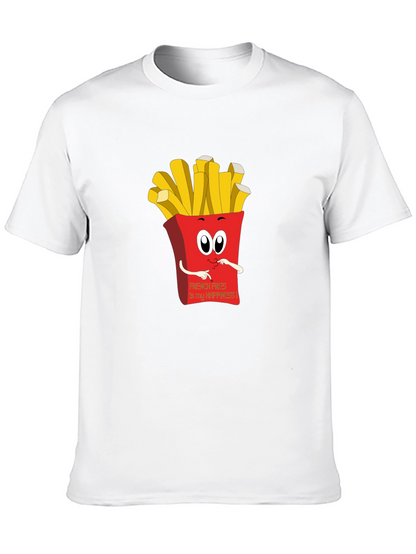 French Fries Happiness Graphic Tee - Black