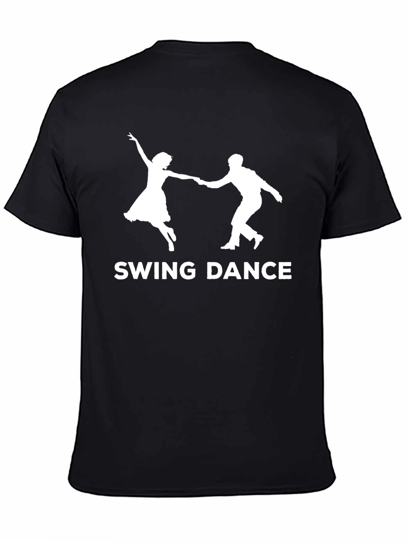 Swing Dance Graphic Tee - Retro Style Black T-Shirt