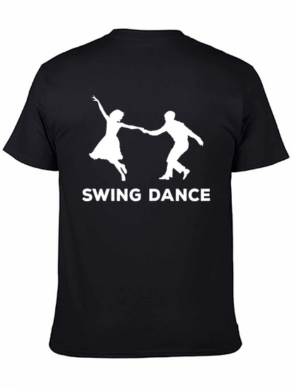 Swing Dance Graphic Tee - Retro Style Black T-Shirt