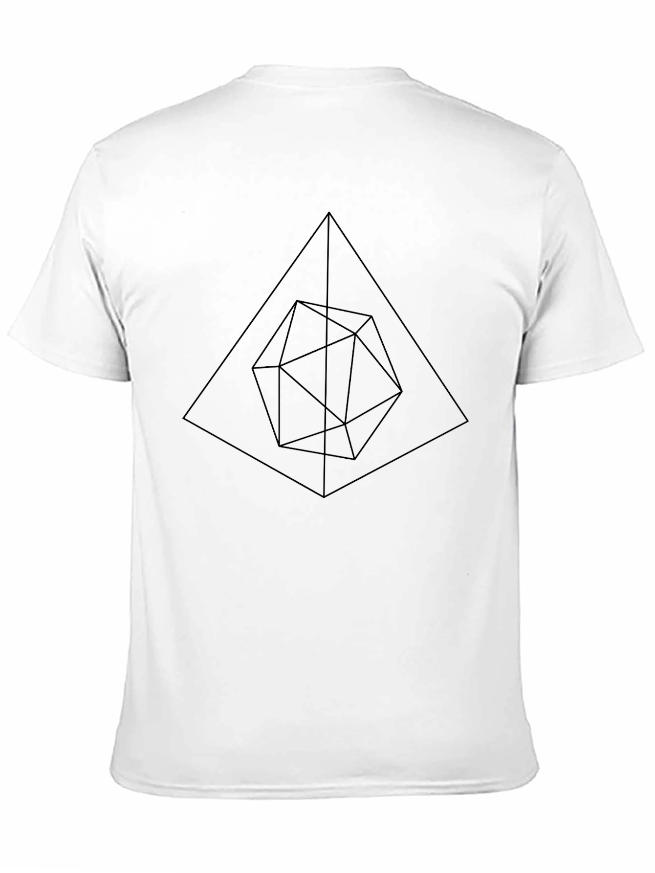 Geometric Black T-Shirt - Modern Minimalist Design