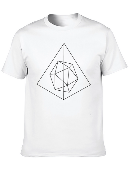 Geometric Black T-Shirt - Modern Minimalist Design