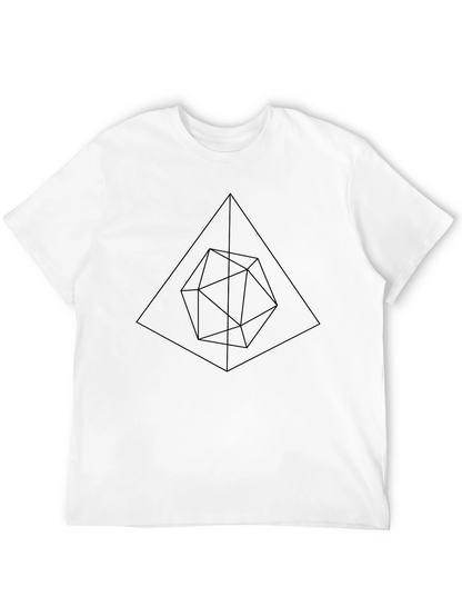 Geometric Black T-Shirt - Modern Minimalist Design