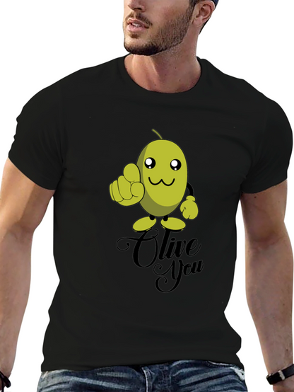 Olive You Funny Graphic T-Shirt