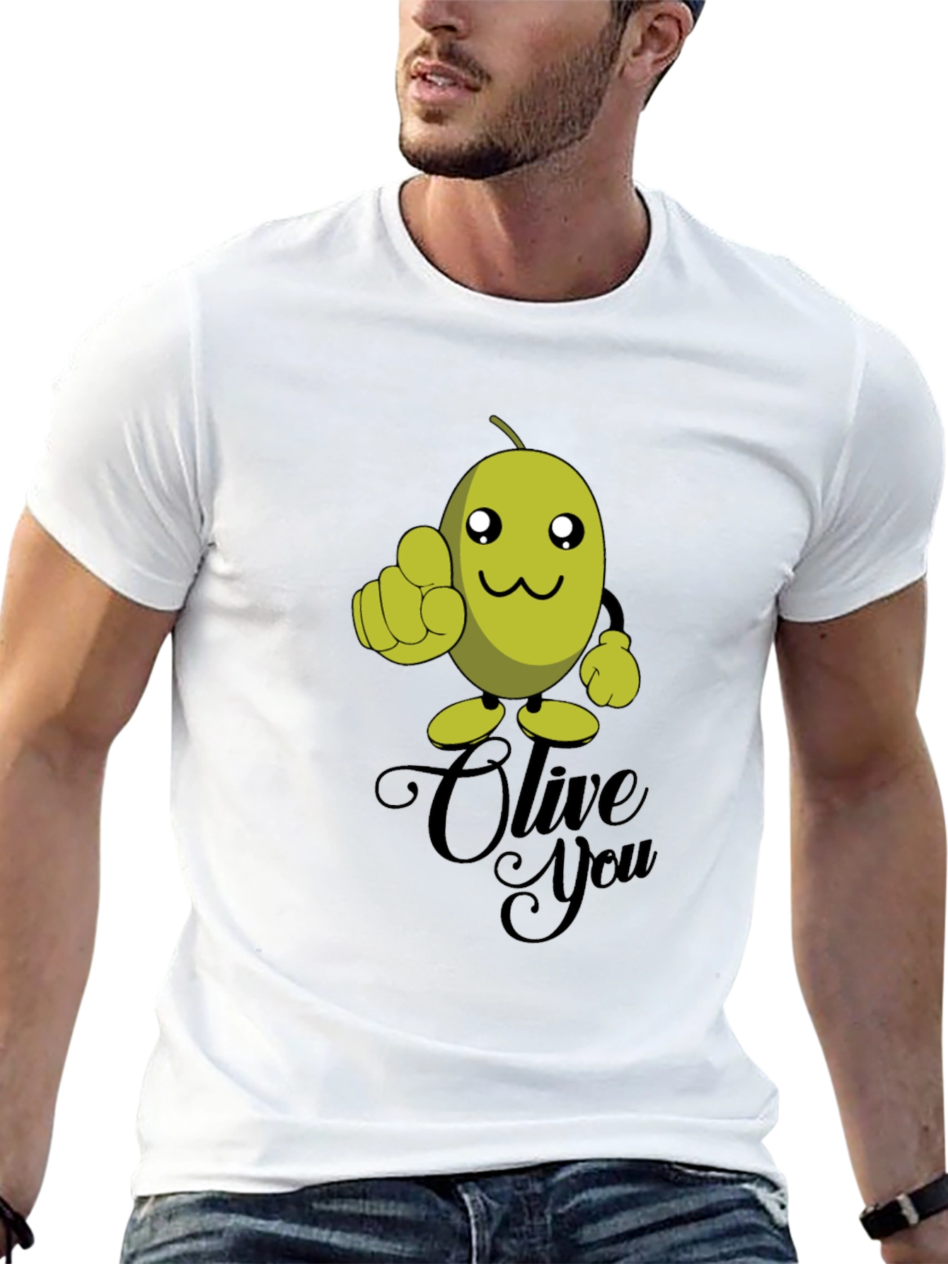 Olive You Funny Graphic T-Shirt