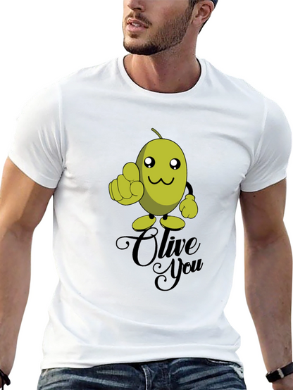 Olive You Funny Graphic T-Shirt