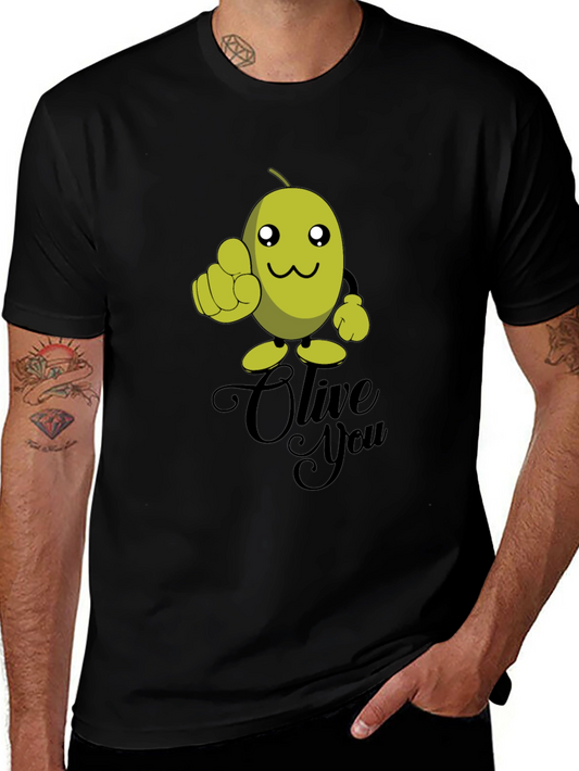 Olive You Funny Graphic T-Shirt