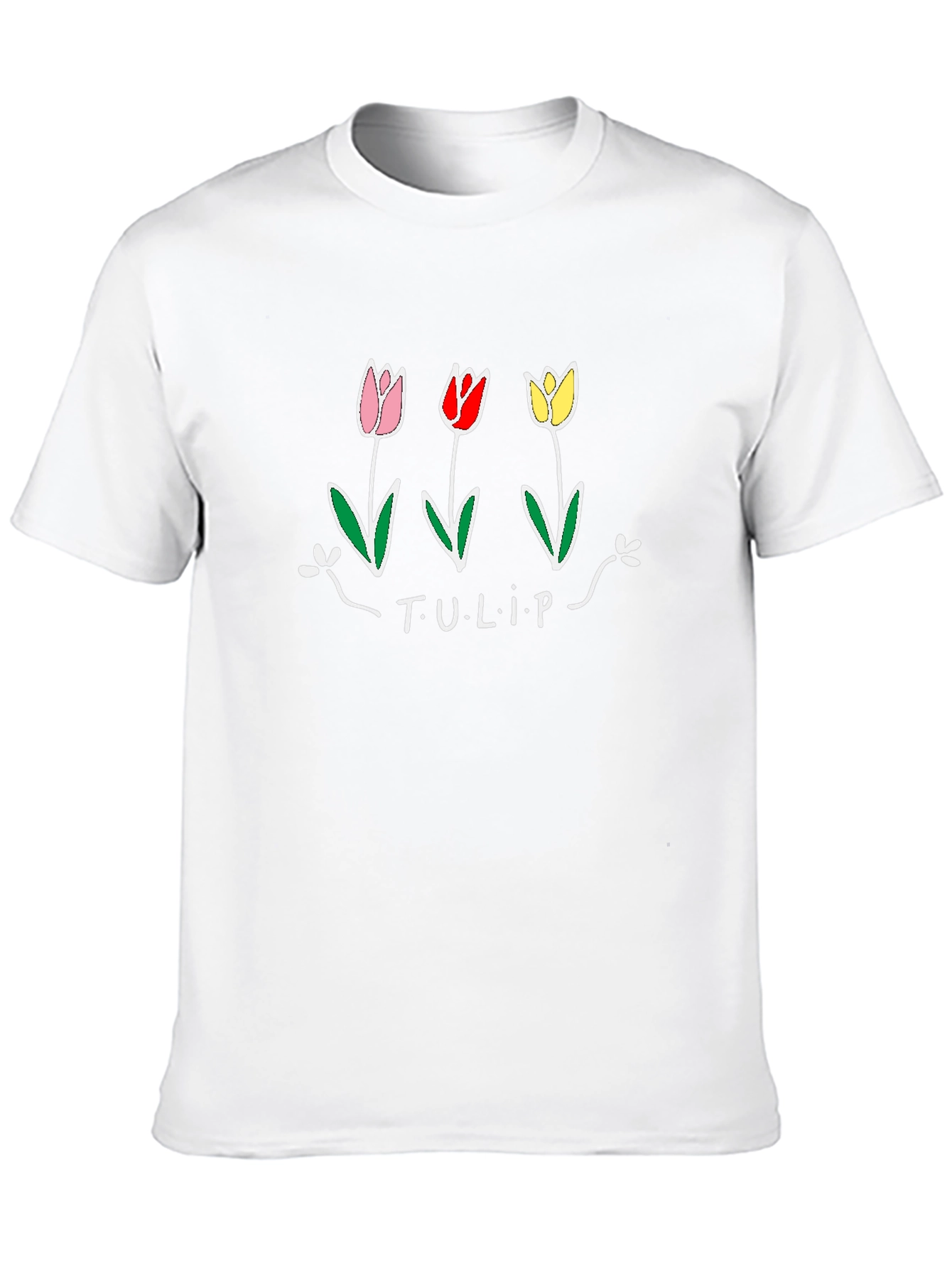 Tulip Graphic T-Shirt - Black Unisex Tee