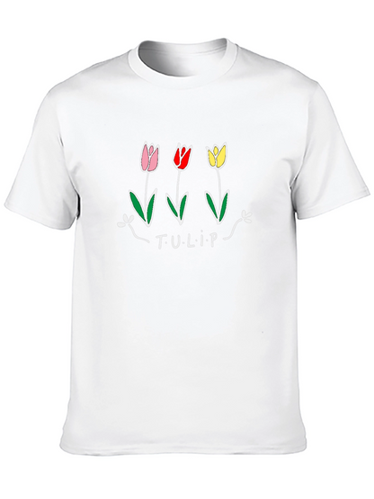Tulip Graphic T-Shirt - Black Unisex Tee