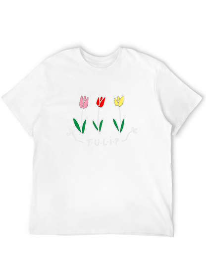 Tulip Graphic T-Shirt - Black Unisex Tee