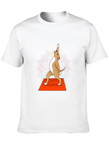 Yoga Dog Graphic Tee - Black Crew Neck T-Shirt
