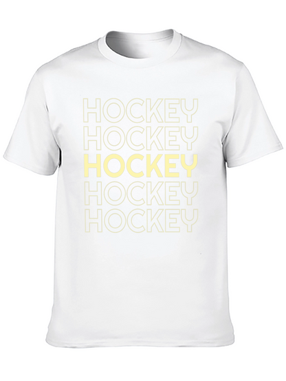 Hockey Graphic Tee - Sporty Black Cotton T-Shirt