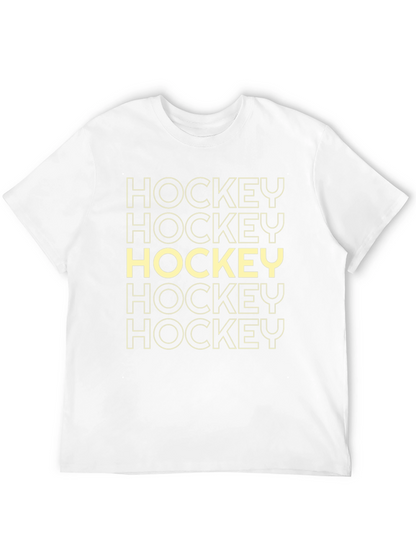 Hockey Graphic Tee - Sporty Black Cotton T-Shirt