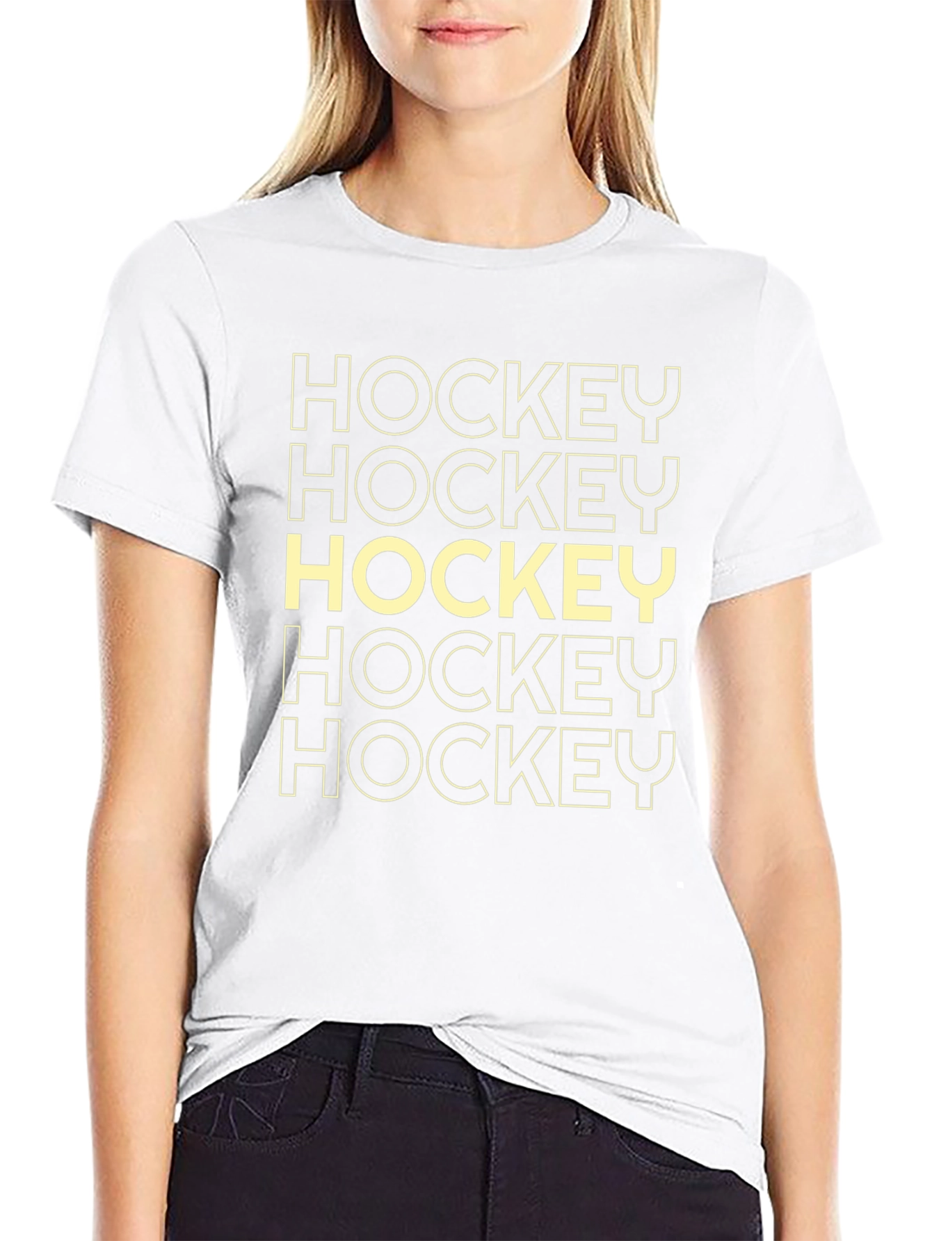 Hockey Graphic Tee - Sporty Black Cotton T-Shirt