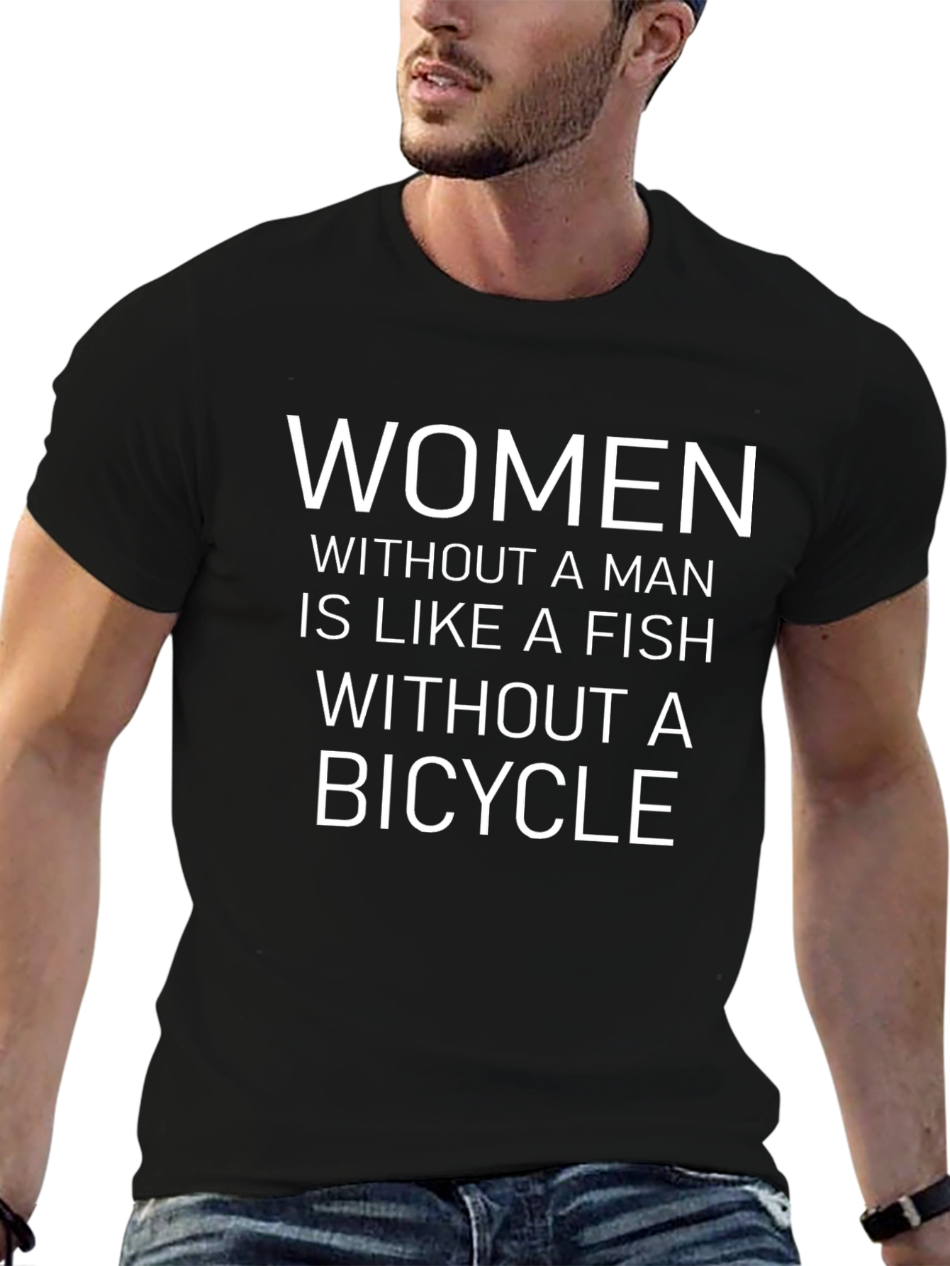 Humorous Women & Bicycle T-Shirt