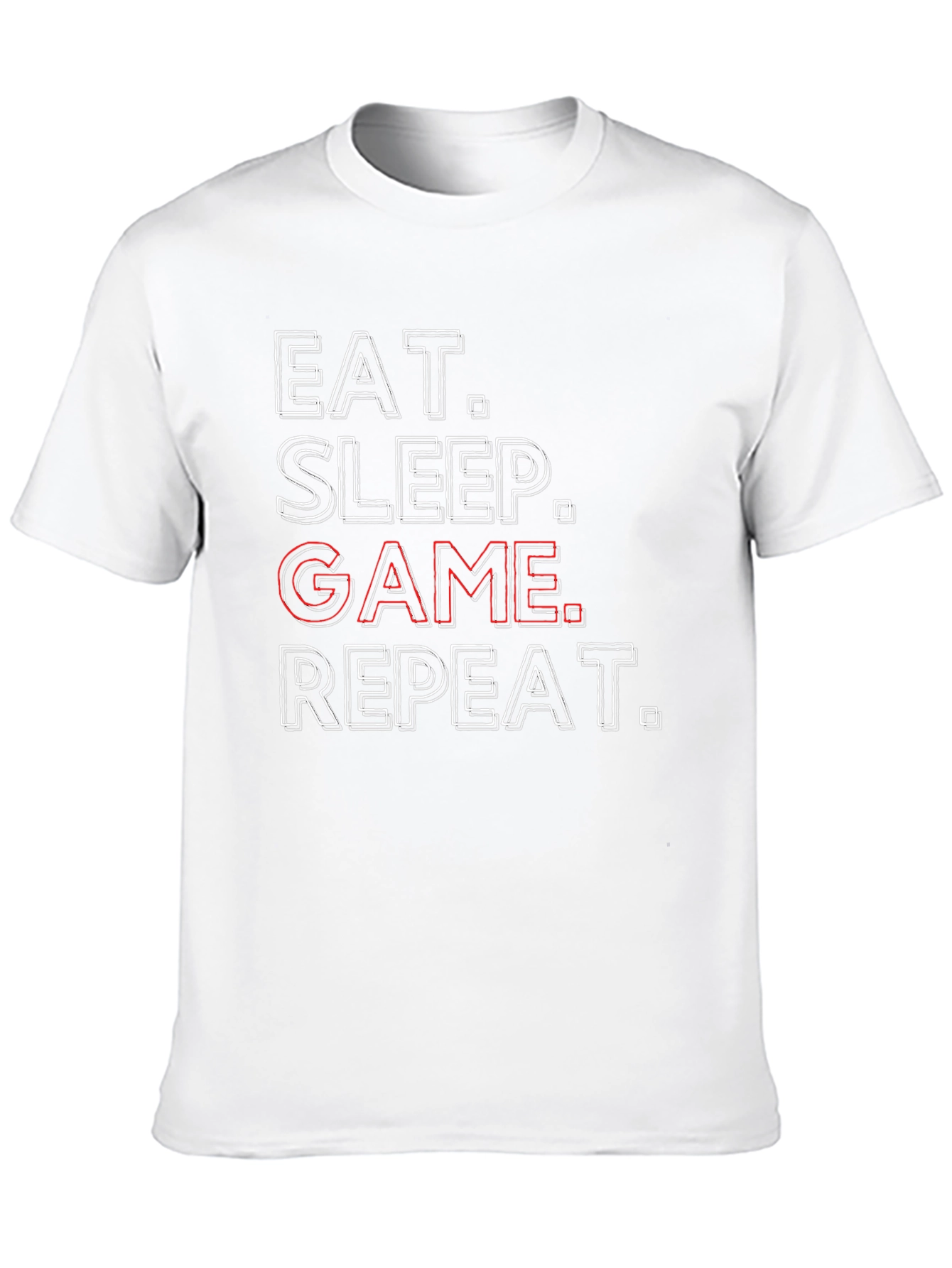 Eat Sleep Game Repeat Black T-Shirt - Gamer Life