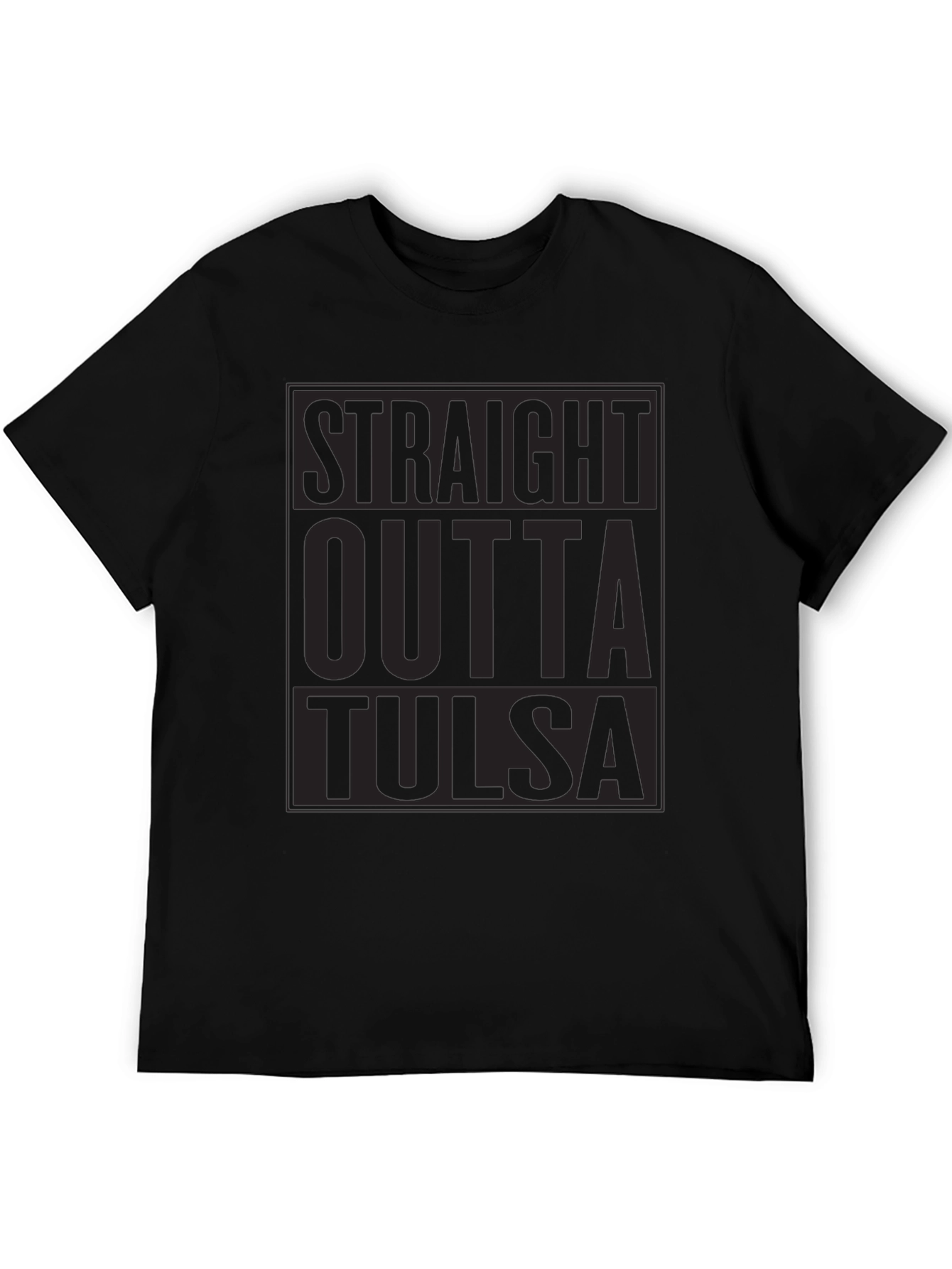 Straight Outta Tulsa Black T-Shirt