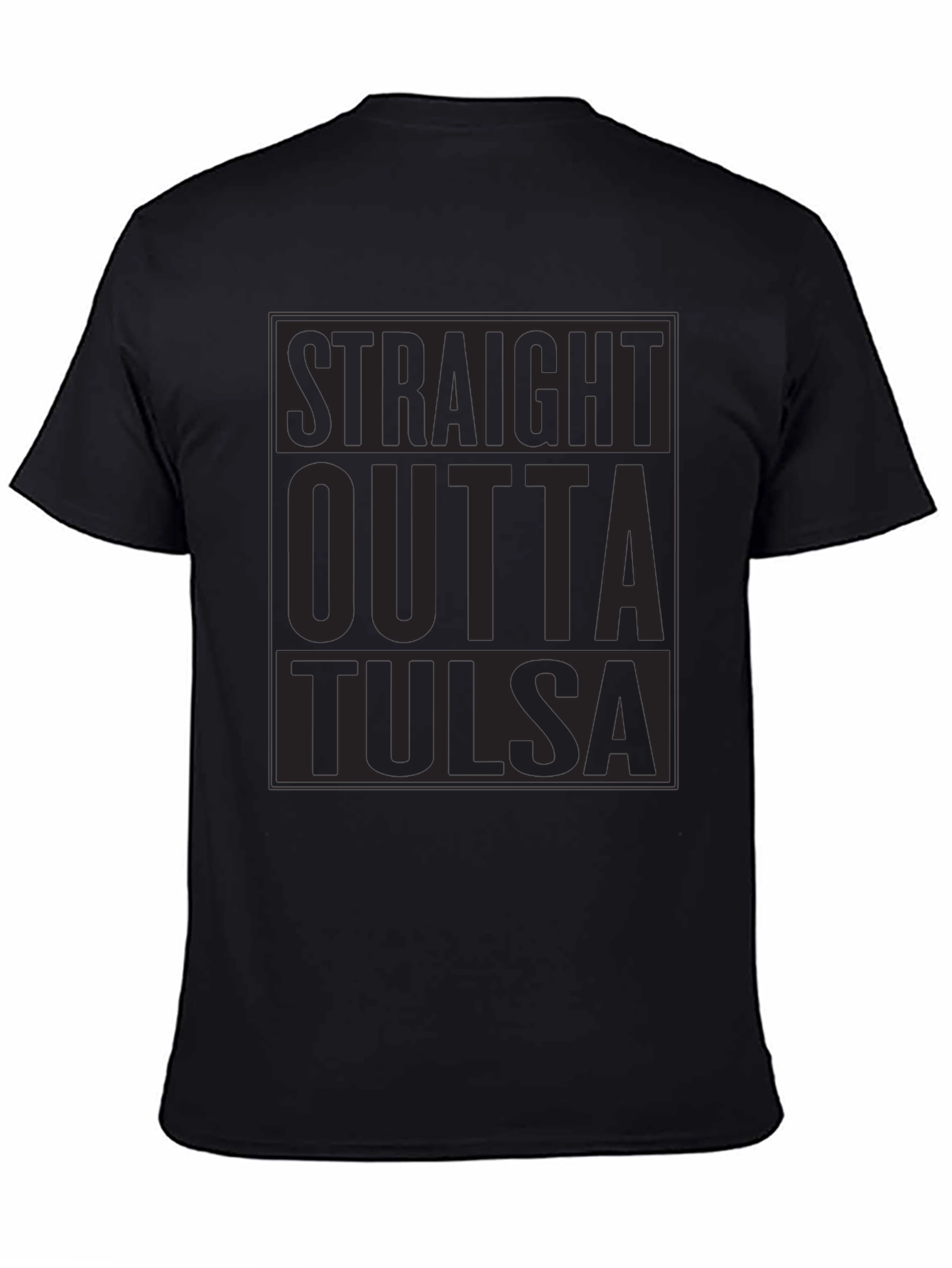 Straight Outta Tulsa Black T-Shirt
