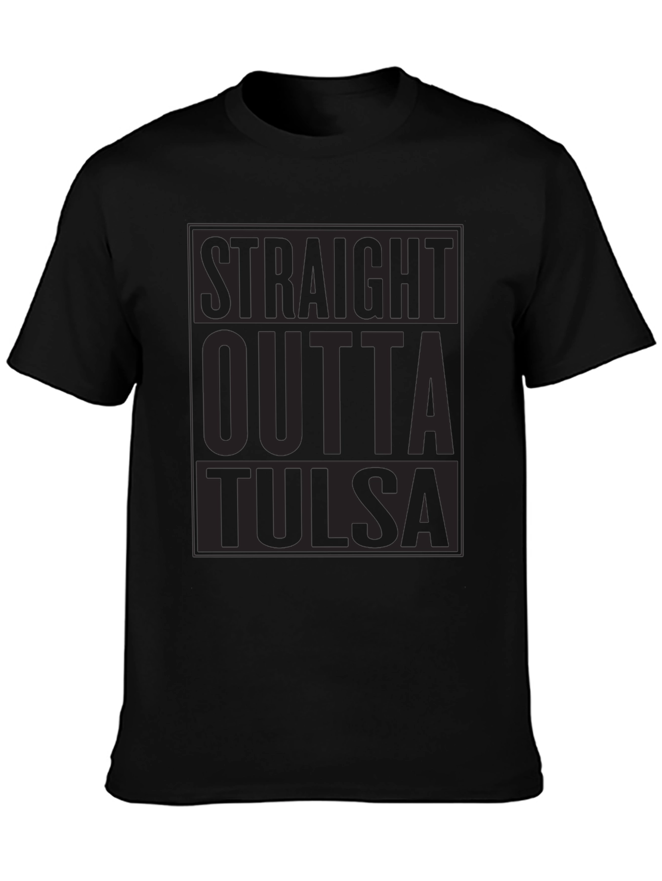 Straight Outta Tulsa Black T-Shirt