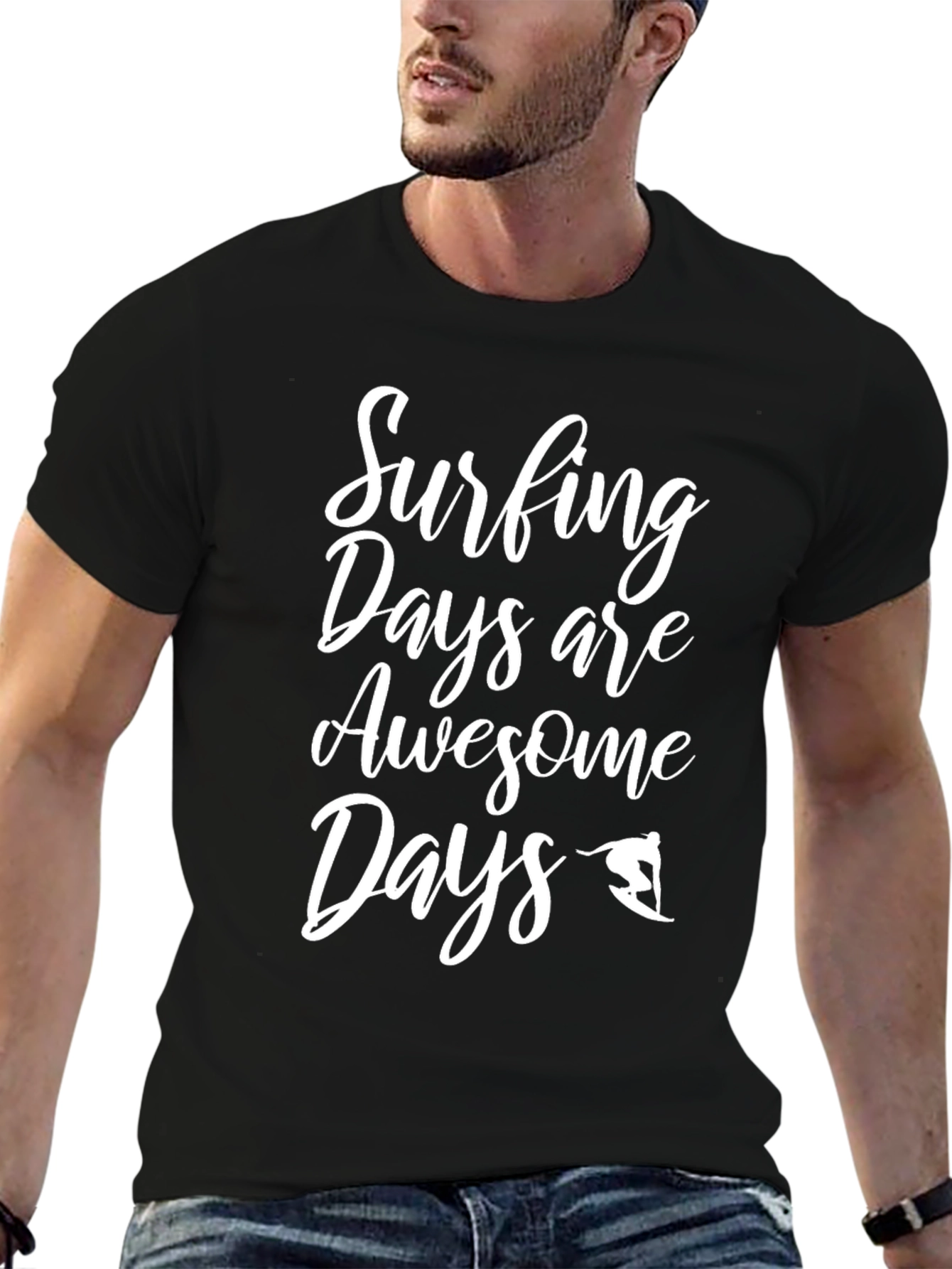 Surfing Days Are Awesome Days Graphic Tee