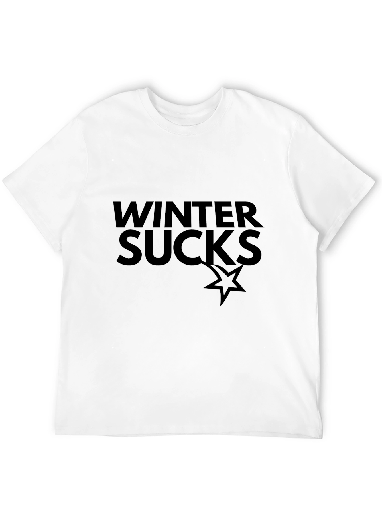 Winter Sucks Graphic Tee - Black Cotton Comfort