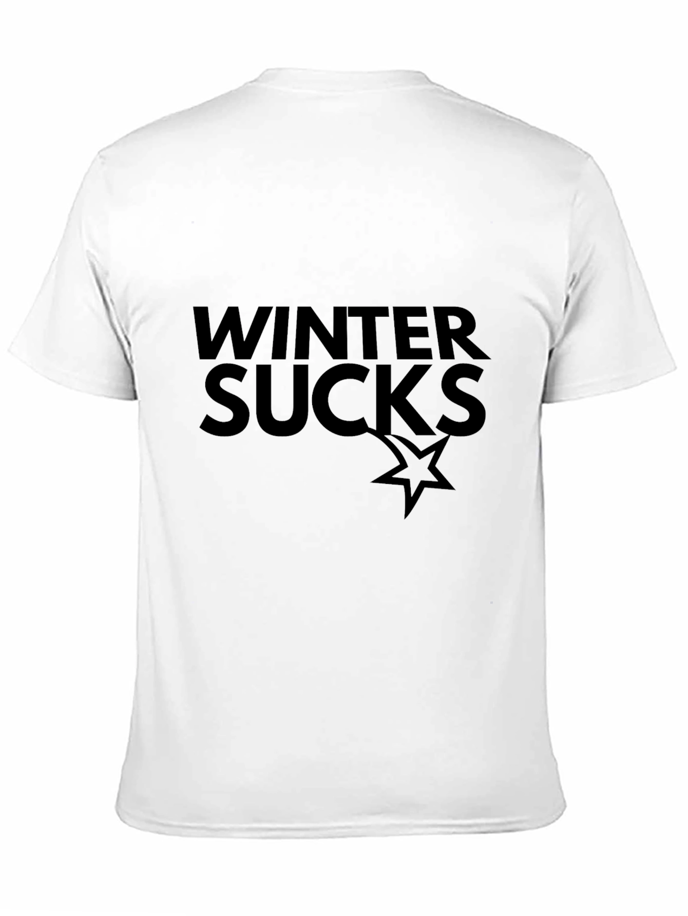 Winter Sucks Graphic Tee - Black Cotton Comfort
