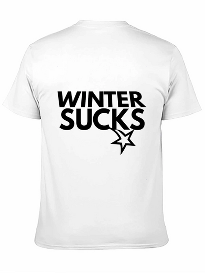 Winter Sucks Graphic Tee - Black Cotton Comfort