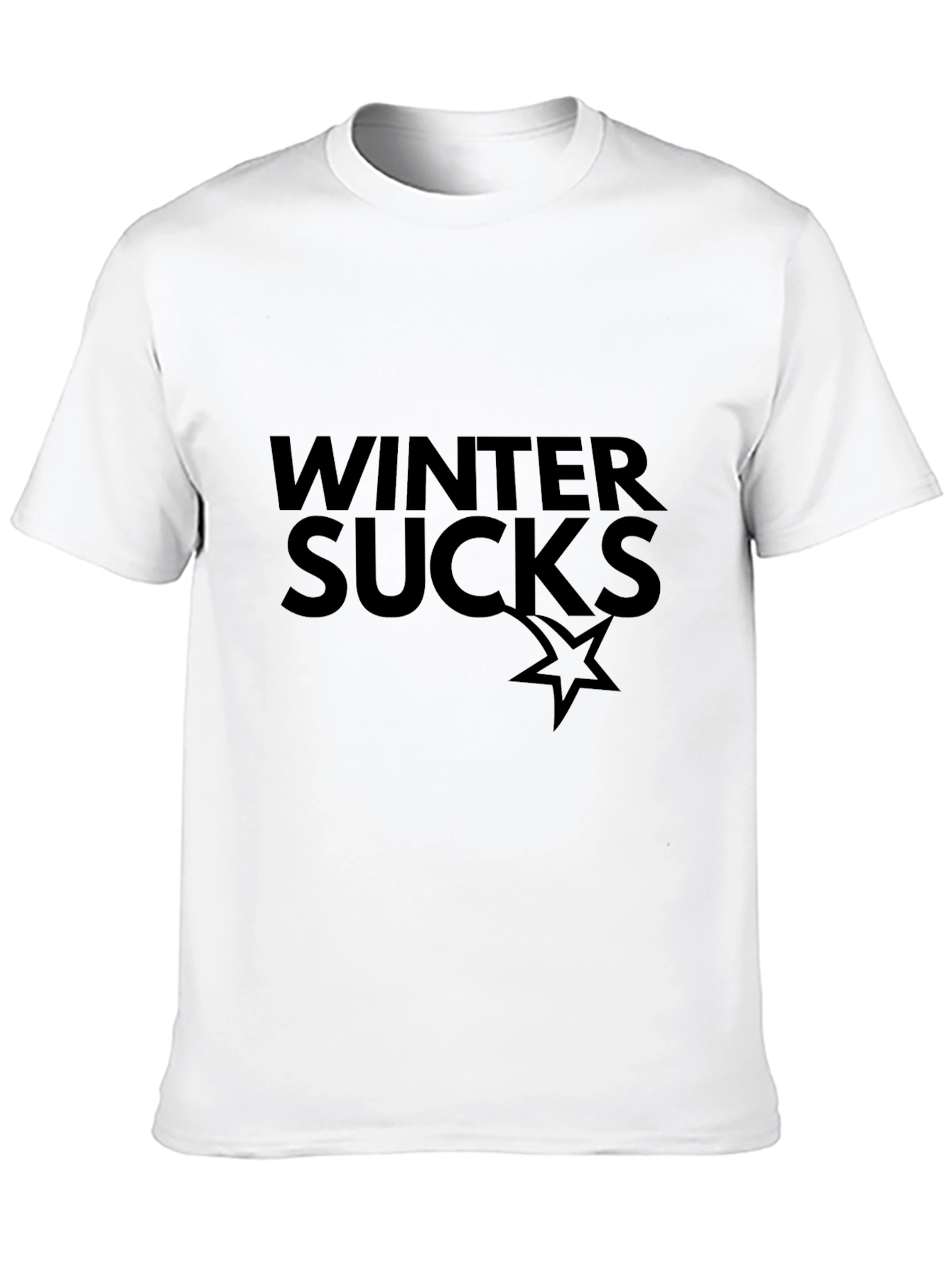 Winter Sucks Graphic Tee - Black Cotton Comfort