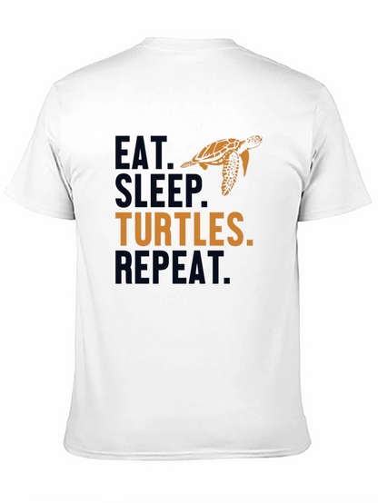 Eat Sleep Turtles Repeat Black Graphic Tee