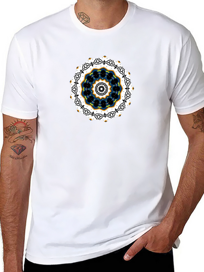 Black Tee with Mandala Graphic