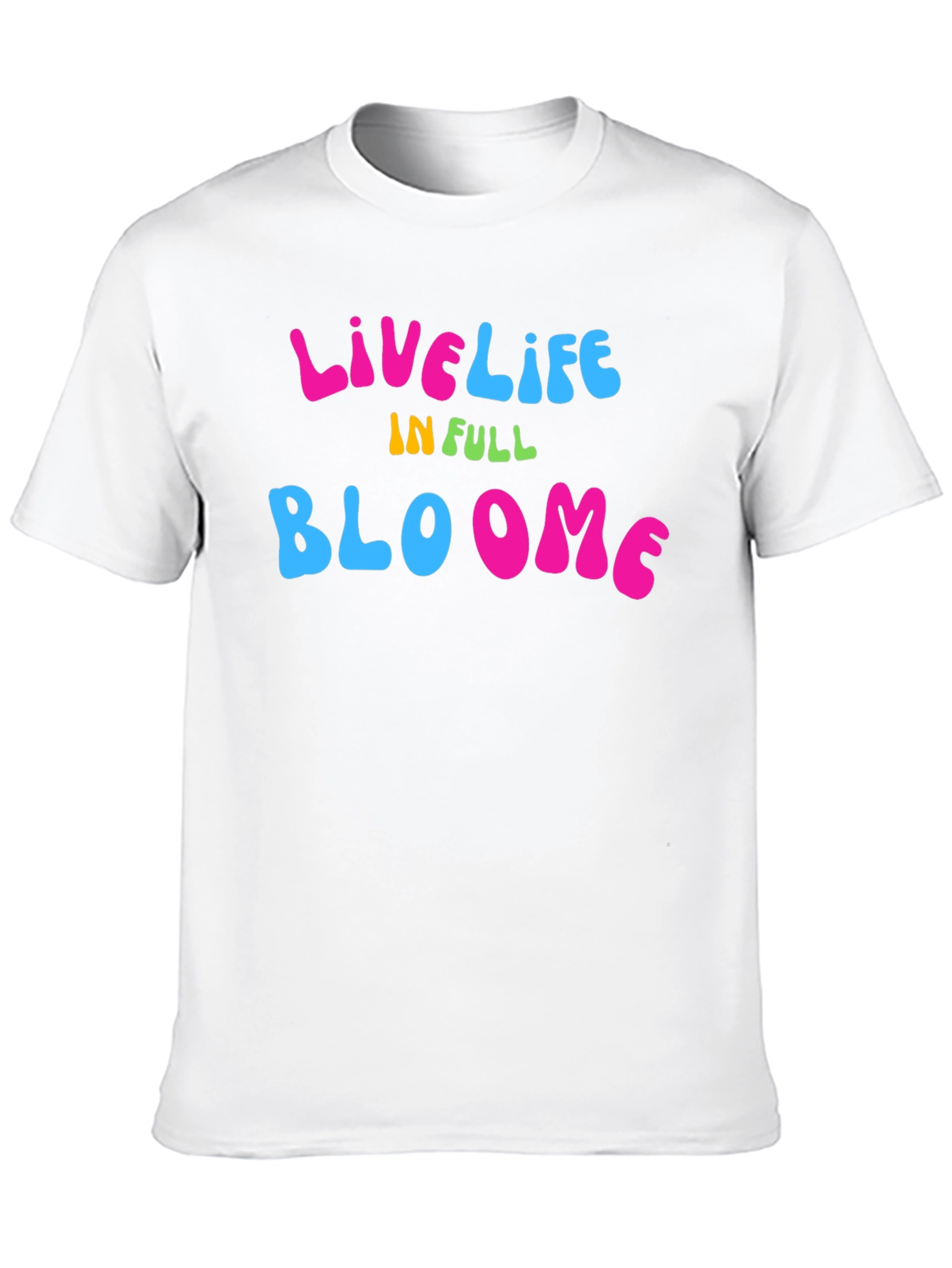 Live Life in Full Bloom Graphic Tee - Black