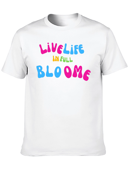 Live Life in Full Bloom Graphic Tee - Black