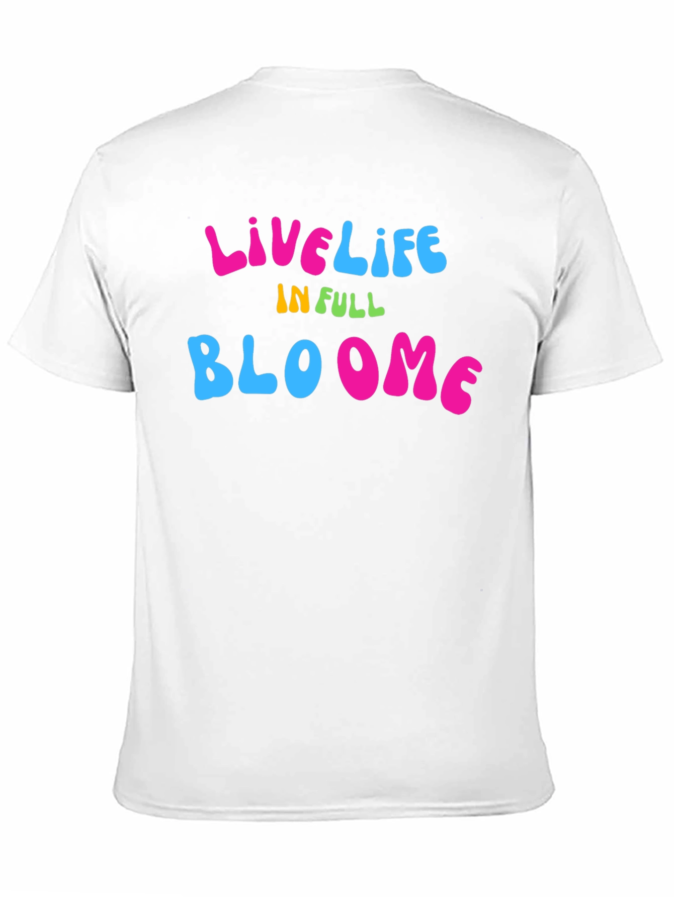 Live Life in Full Bloom Graphic Tee - Black