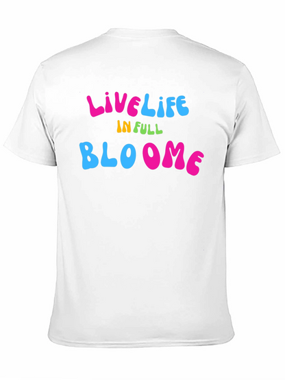 Live Life in Full Bloom Graphic Tee - Black