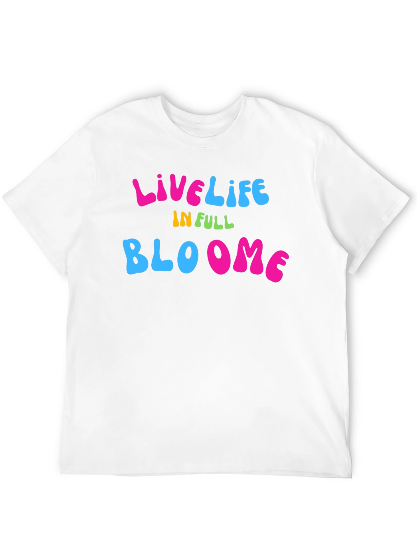 Live Life in Full Bloom Graphic Tee - Black