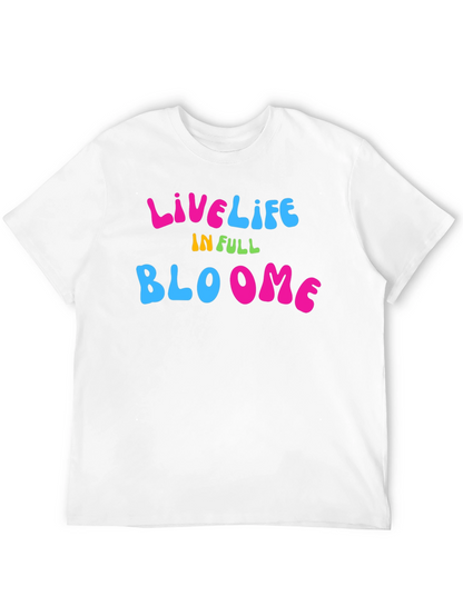 Live Life in Full Bloom Graphic Tee - Black