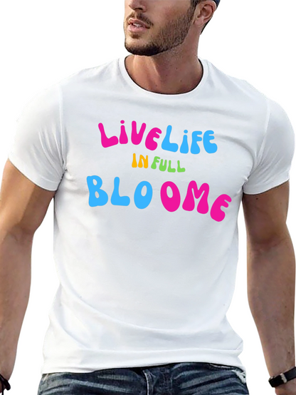 Live Life in Full Bloom Graphic Tee - Black