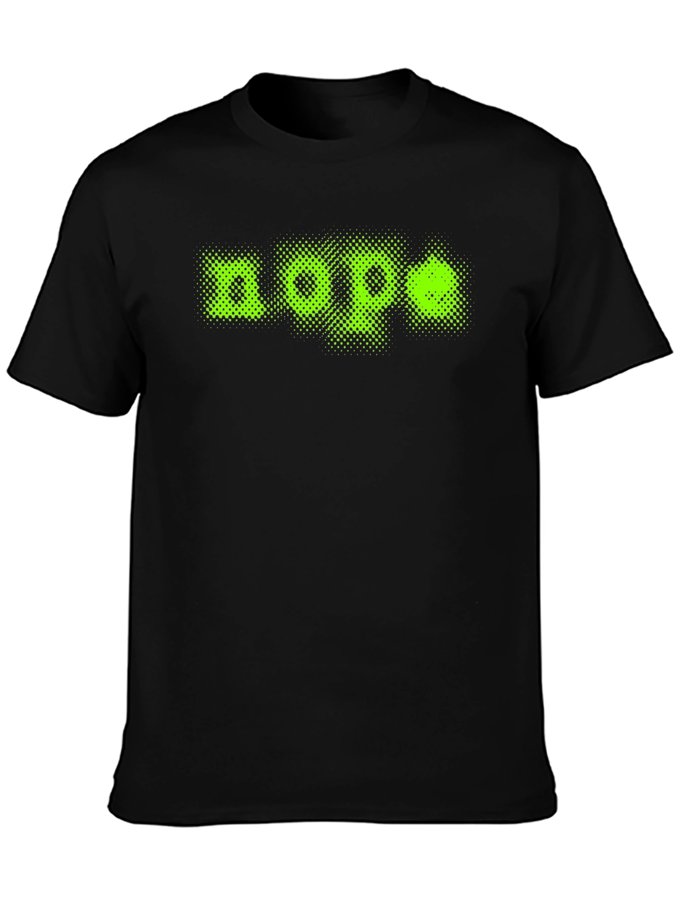 Nope Green Graphic Print Black T-Shirt