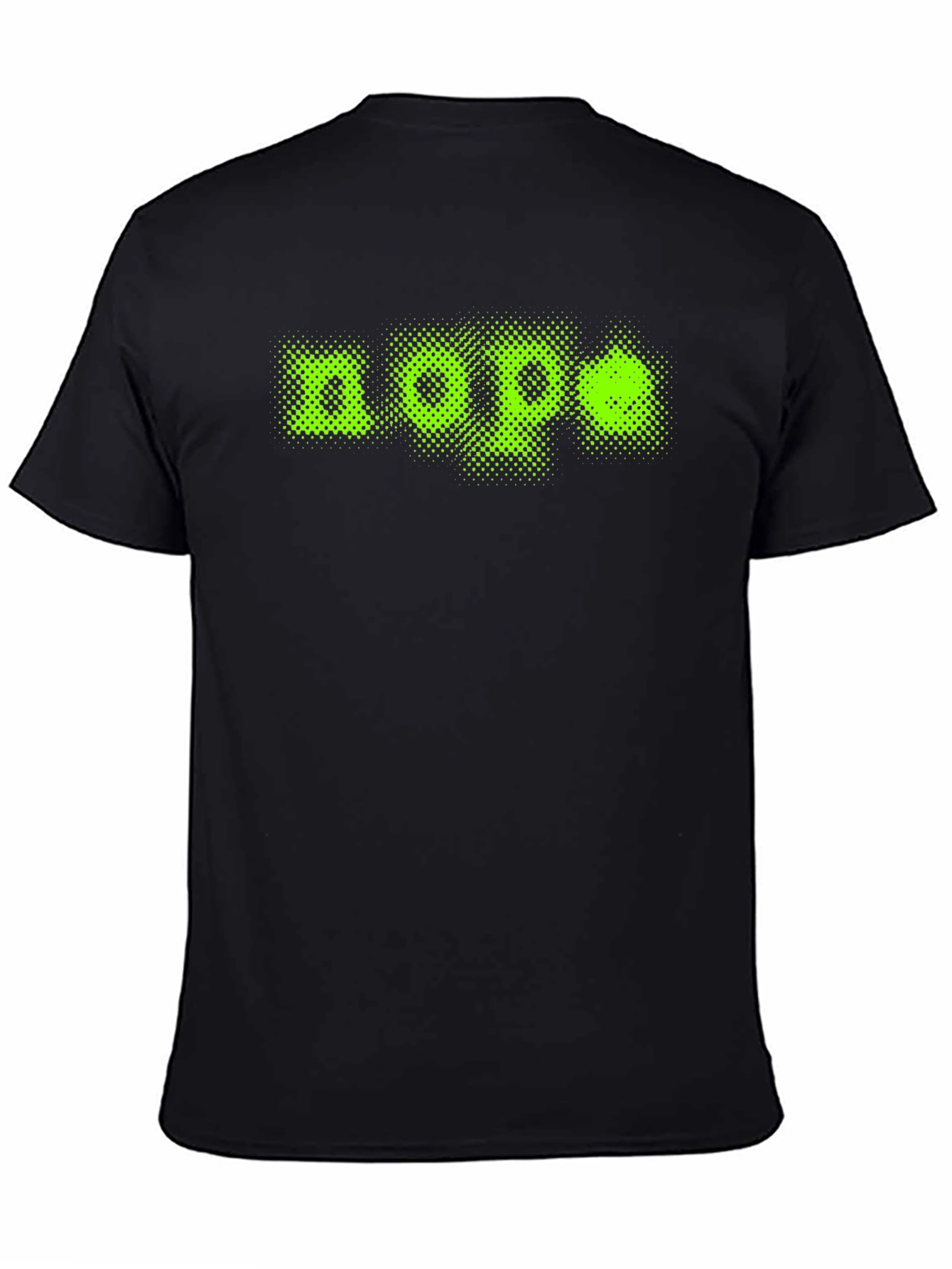 Nope Green Graphic Print Black T-Shirt