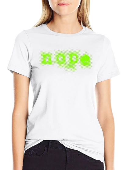 Nope Green Graphic Print Black T-Shirt