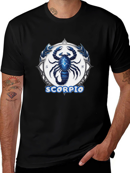 Scorpio Zodiac Graphic Tee - Black