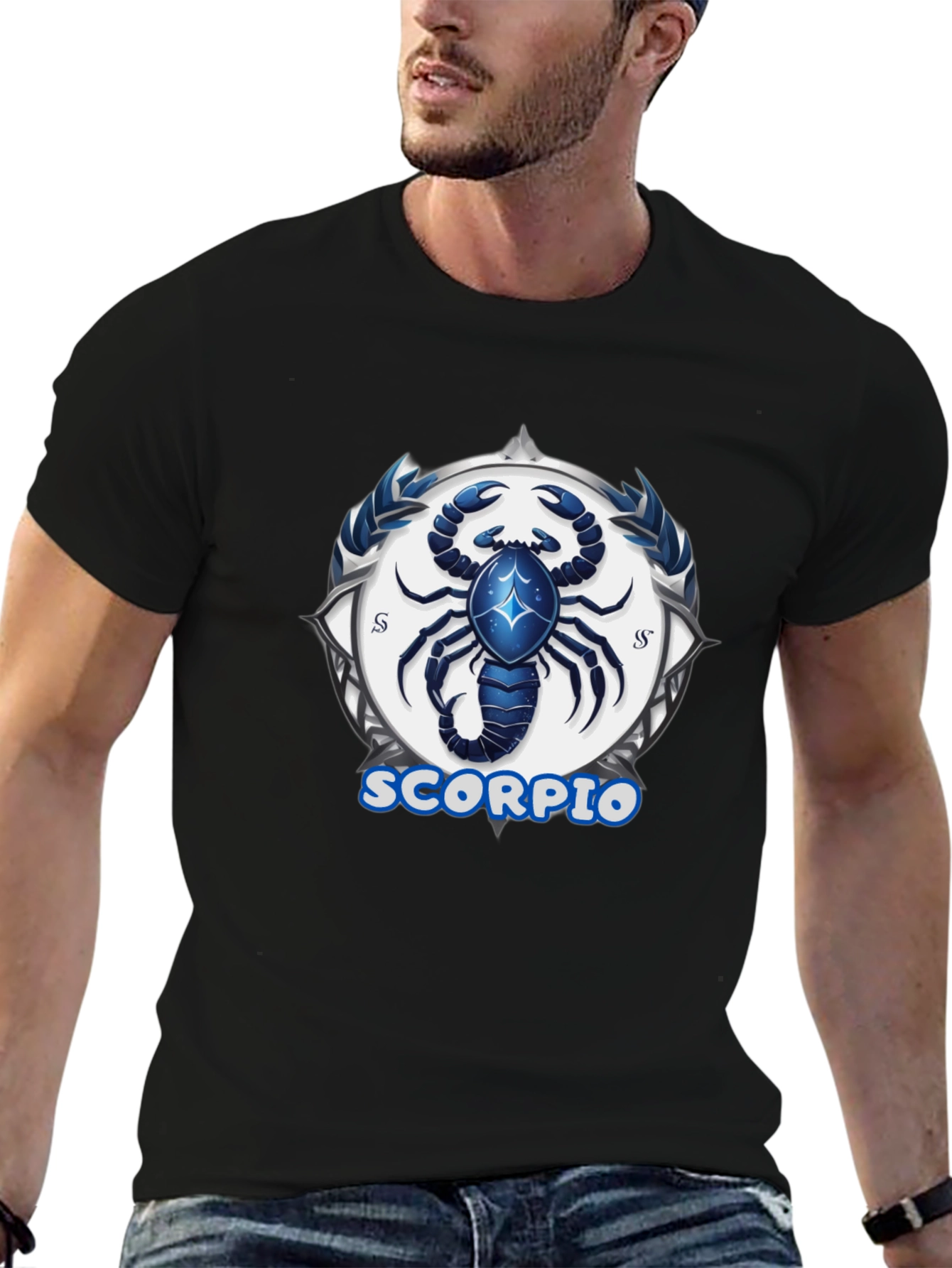 Scorpio Zodiac Graphic Tee - Black