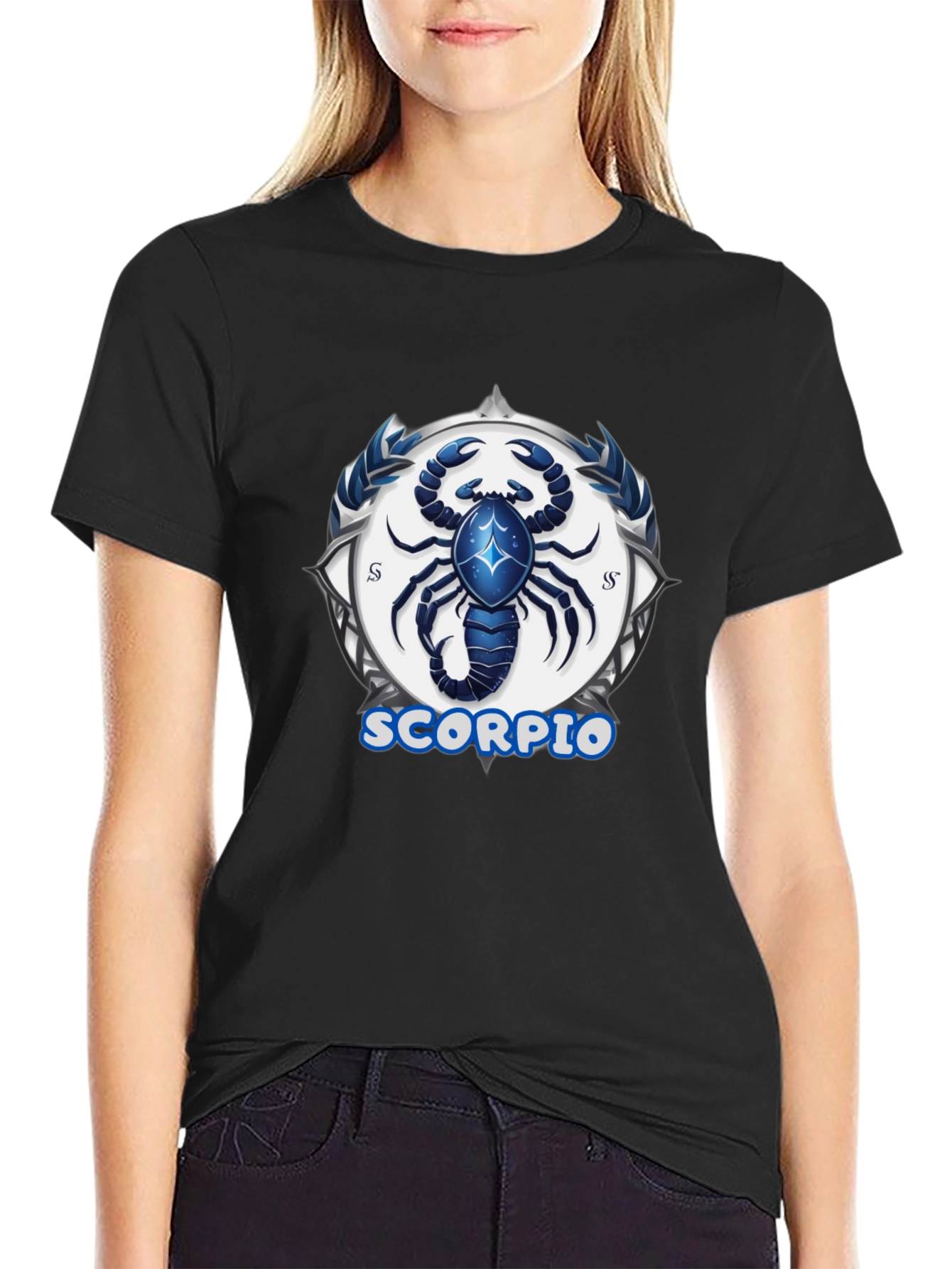Scorpio Zodiac Graphic Tee - Black